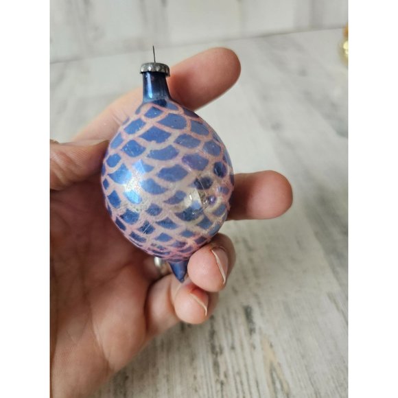 Unique vintage reflector ball mini ornament mermaid Xmas tree - Picture 4 of 10